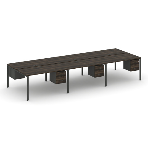 Бенч-система на 6 мест с подвесными тумбами Concept CN.DRS-156 фото 3