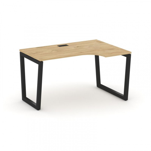Style Project Стол рабочий эргоном. SN-5T2.SPA-011(R) Акация Лорка/Металл Антрацит/Заглушка Пластик
