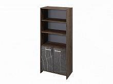 Шкаф для документов FI-672.G Орех Пацифик Табак/Камень Пьетра Гриджиа черный