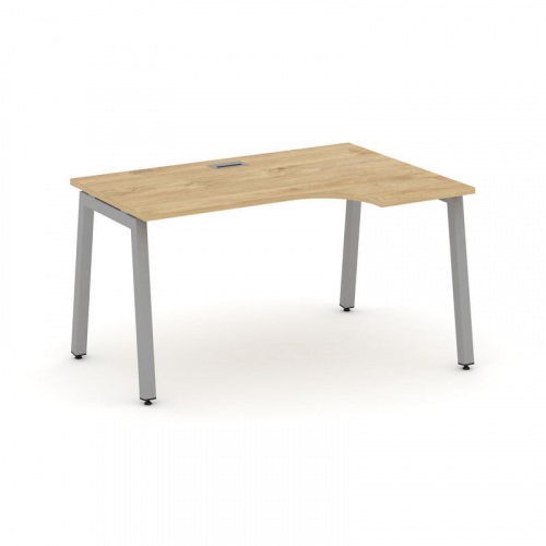 Style Project Стол рабочий эргоном. SN-5A.SPA-012(R) Антрацит/Металл Белый 1580*700/980*750 фото 9