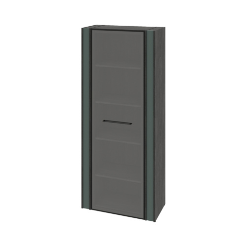 Шкаф для документов с дверью стеклянной в профиле Greenwood G-67.02