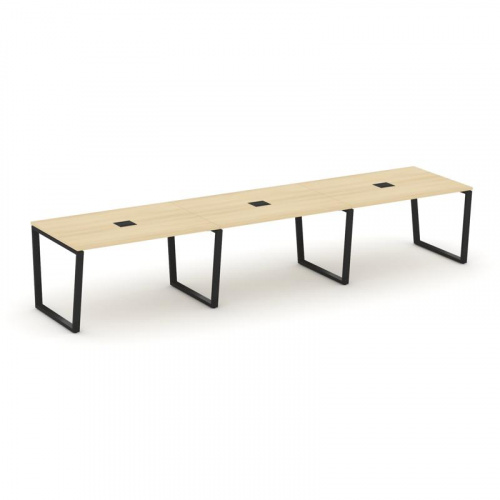 Style Project Стол переговорный SN-6T2.SPRG-024 Акация Лорка/Металл Антрацит/Заглушка Металл Антраци фото 4