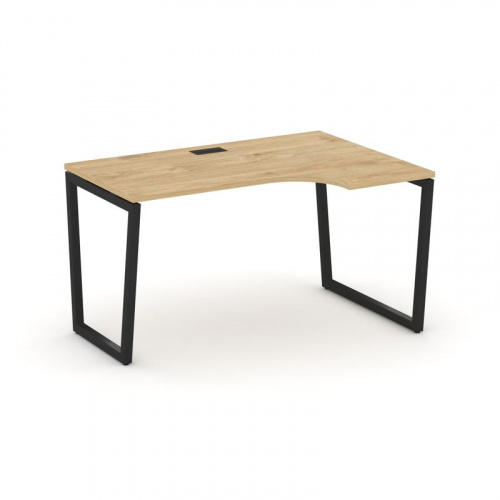 Style Project Стол рабочий эргоном. SN-4T2.SPA-011(R) Акация Лорка/Металл Антрацит/Заглушка Пластик
