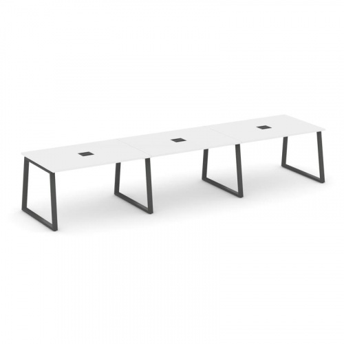 Style Project Стол переговорный SN-6T1.SPRG-024 Акация Лорка/Металл Антрацит/Заглушка Металл Антраци фото 26