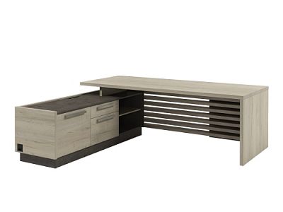 Стол для руководителя с опорной тумбой Z-222Л.1000 с блоком розеток