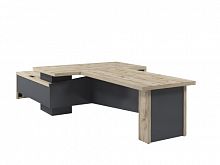 Стол руководителя с опорной тумбой Т-918.1000ПР с блоком розеток и брифингом