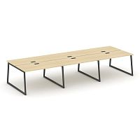 Style Project Рабочая станция 2-х сторон. SN-4T1.DRS-062 Акация Лорка/Металл Антрацит/Заглушка Пласт