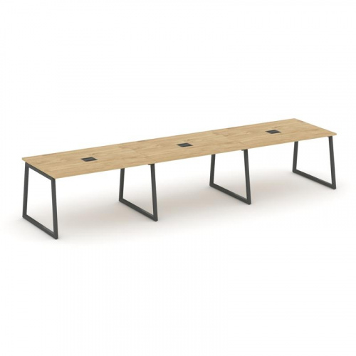 Style Project Стол переговорный SN-4T1.SPRG-021 Акация Лорка/Металл Антрацит/Заглушка Металл Антраци фото 4