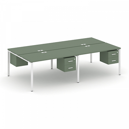 Бенч-система на 4 места с подвесными тумбами Concept CN.DRS-136