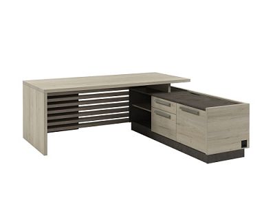 Стол для руководителя с опорной тумбой Z-220ПР.1000 с блоком розеток