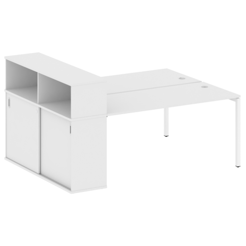 Бенч-система с шкафом-купе на П-обр. м/к Metal System Quattro 40БП.РС-СШК-2.4 фото 12