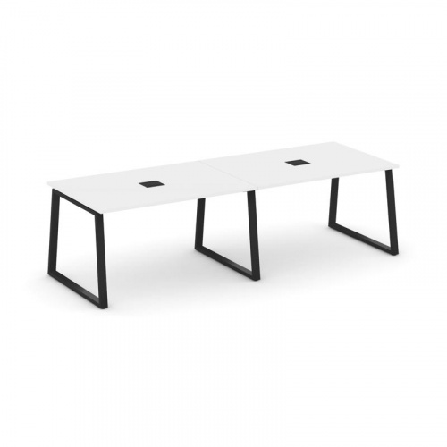 Style Project Стол переговорный SN-6T1.SPRG-011 Акация Лорка/Металл Антрацит/Заглушка Металл Антраци фото 7