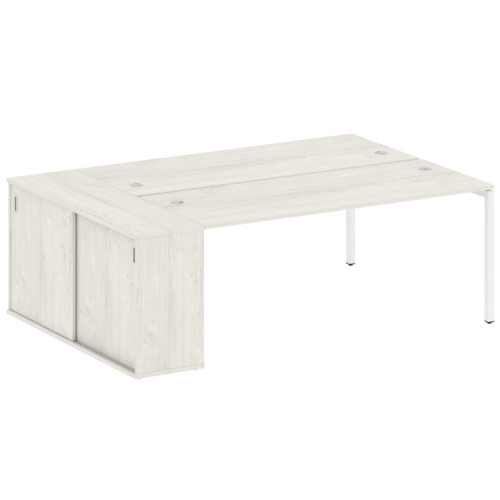 Бенч-система с шкафом-купе на П-обр. м/к Metal System Quattro 40БП.РС-СШК-1.5 фото 7