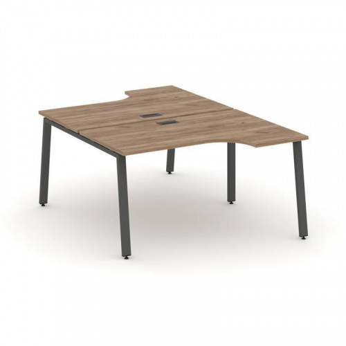 Style Project Рабочая станция эргоном. SN-6A.DRPA-002 Тиквуд Светлый/Металл Антрацит 1580*1232/1992* фото 17