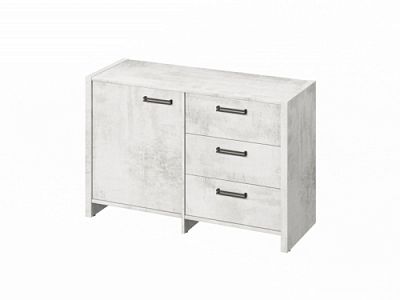 Тумба двухсекционная FB-12-01.D Хромикс белый