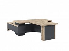 Стол руководителя с опорной тумбой Т-820.1000ПР с блоком розеток и брифингом