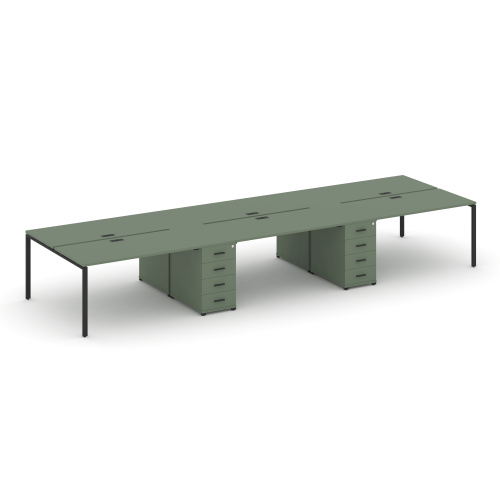 Бенч-система на 6 мест с 2 опорными тумбами Concept CN.DRS-450