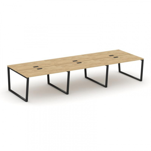 Style Project Рабочая станция 2-х сторон. SN-6T2.DRS-084 Акация Лорка/Металл Антрацит/Заглушка Пласт