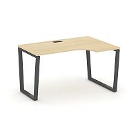 Style Project Стол рабочий эргоном. SN-6T2.SPA-021(R) Акация Лорка/Металл Антрацит/Заглушка Пластик