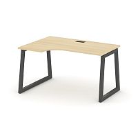 Style Project Стол рабочий эргоном. SN-5T1.SPA-001(L) Акация Лорка/Металл Антрацит/Заглушка Пластик