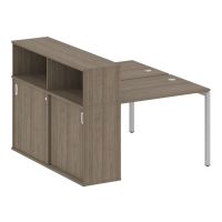 Бенч-система с шкафом-купе на П-обр. м/к Metal System Quattro 40БП.РС-СШК-2.1