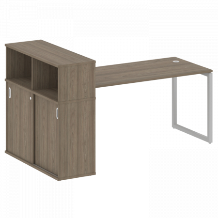 Стол офисный с шкафом-купе на О-обр. м/к Metal System Quattro 40БО.РС-СШК-3.4